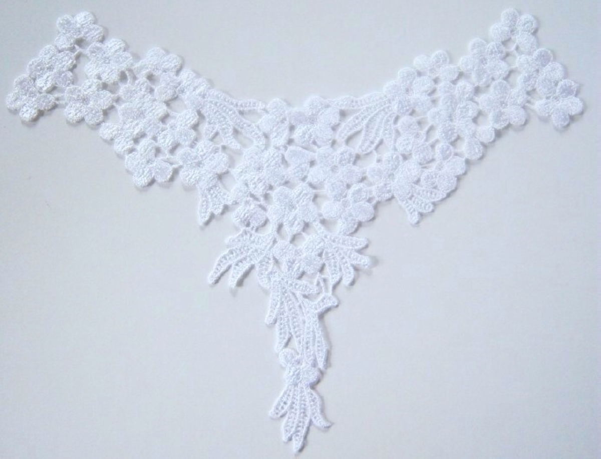 White Venise Lace 9 1/2" x 11 1/2" Yoke