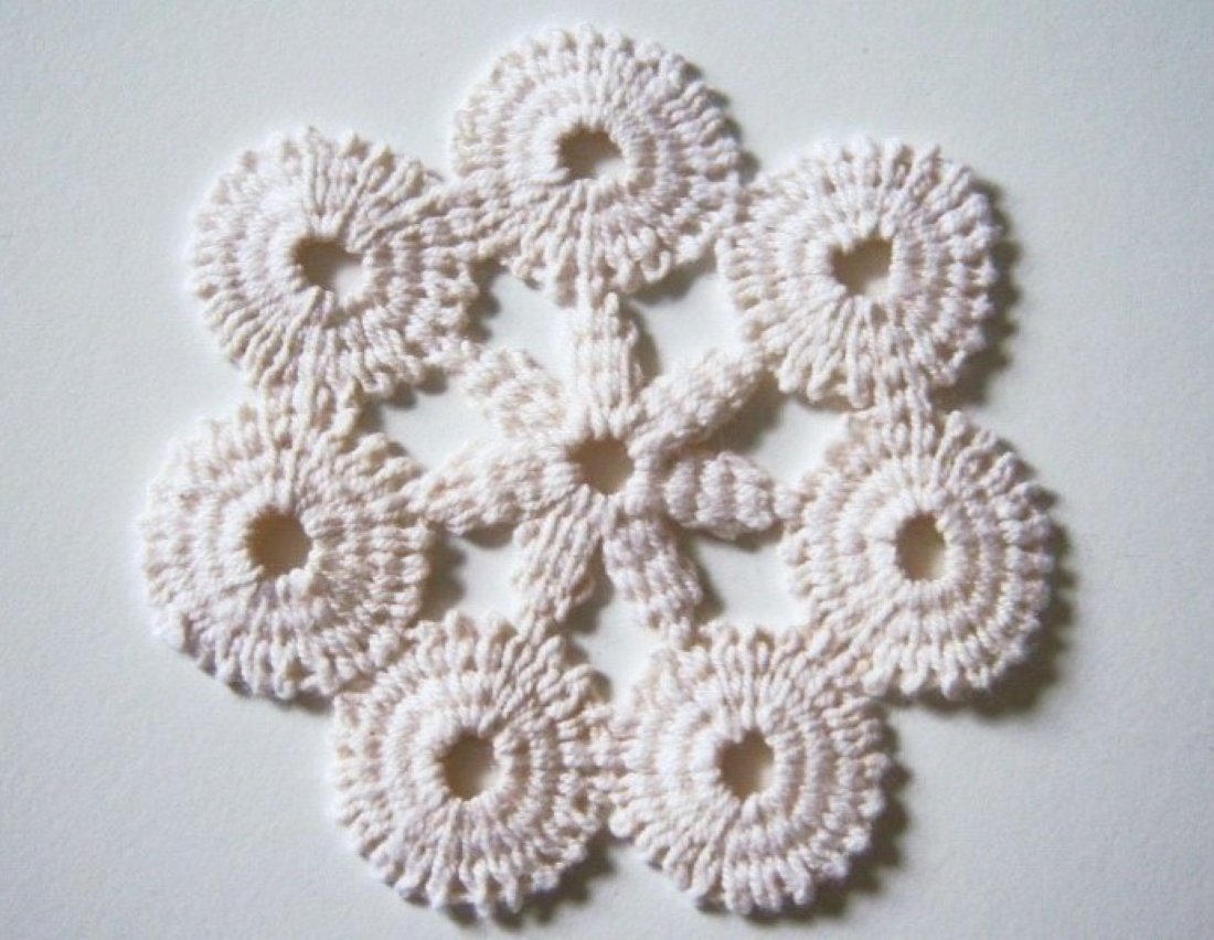 Ivory Wheel Venise Lace Applique