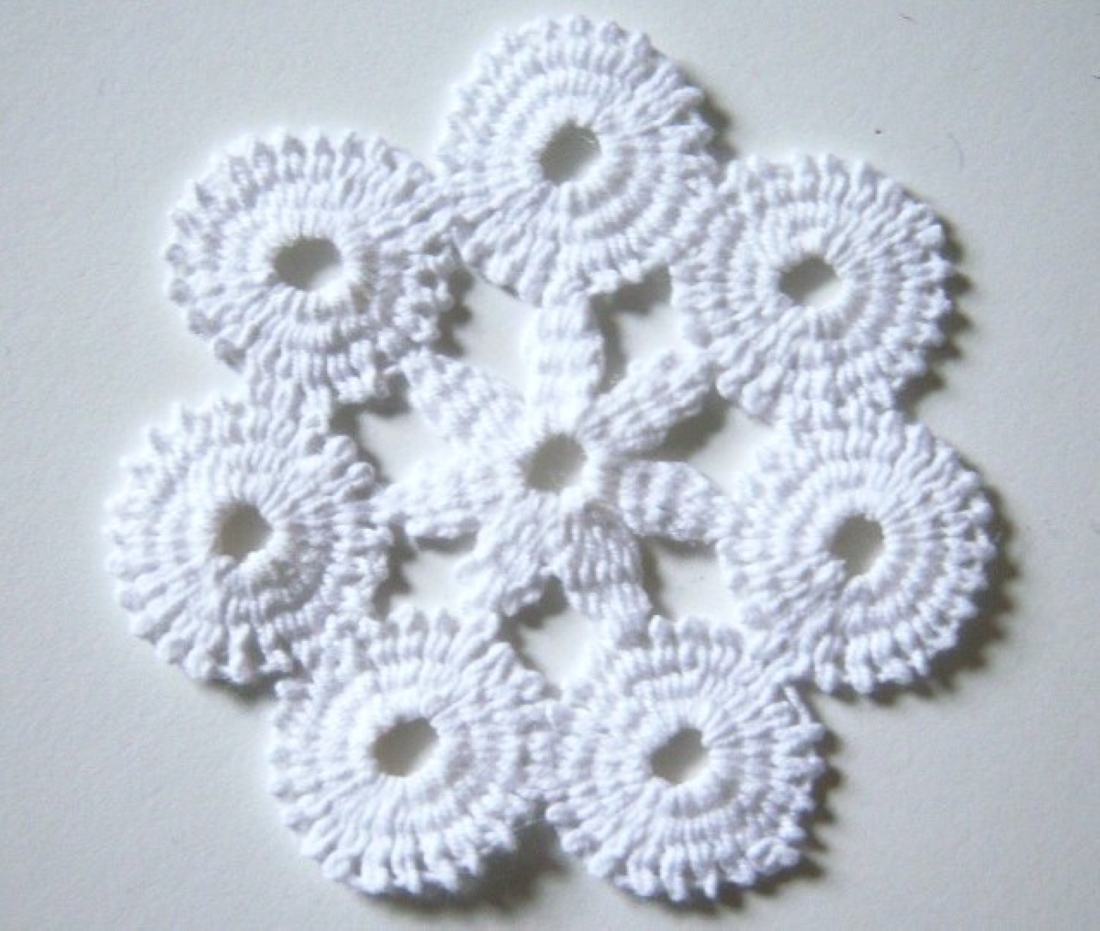 White Wheel Venise Lace Applique