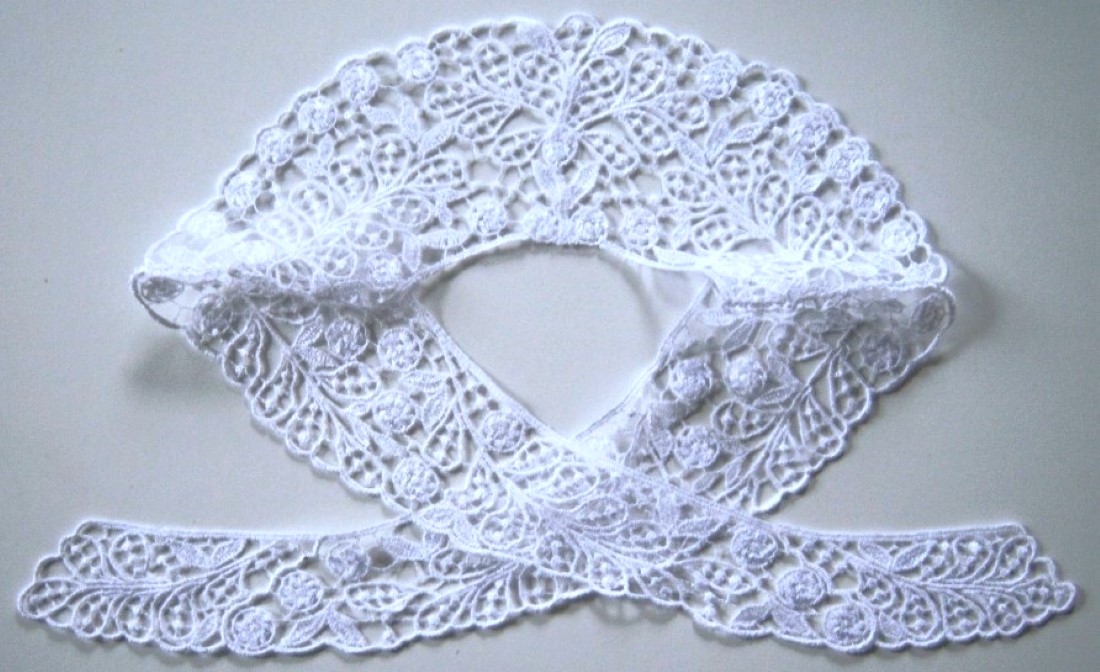 White Venise Lace 3 3/4" x 14" Yoke