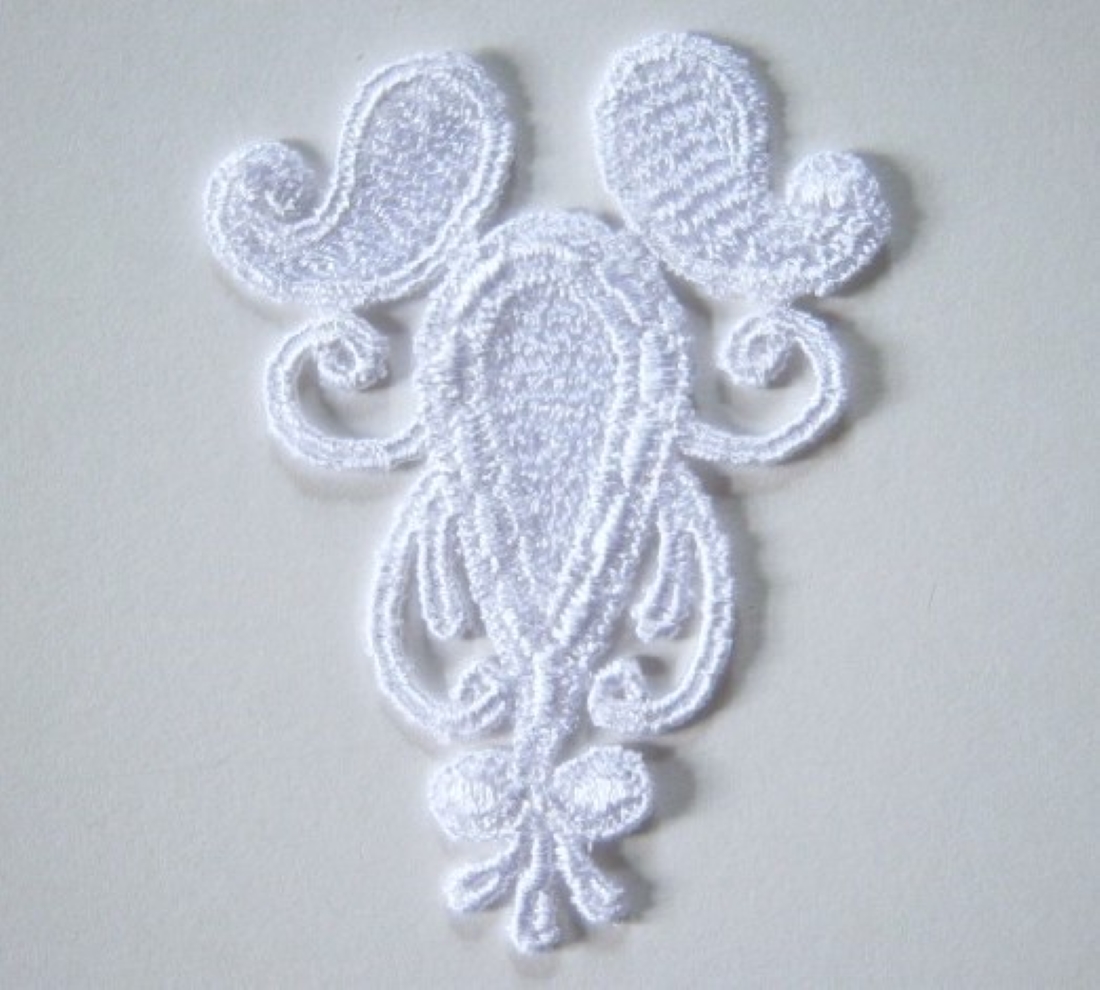 White Motif Venise Lace Applique