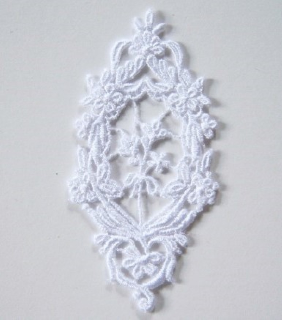 White Floral Venise Lace Applique