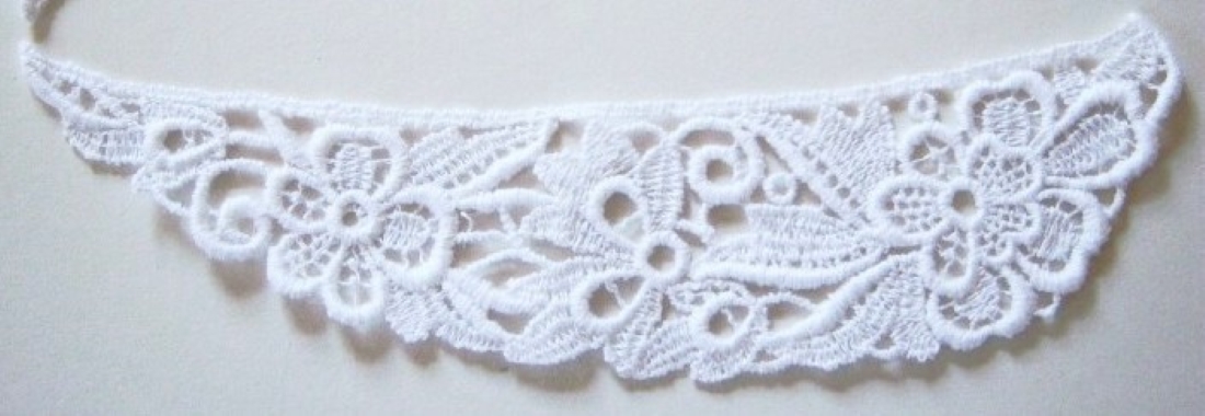 White Floral Venise Lace Applique