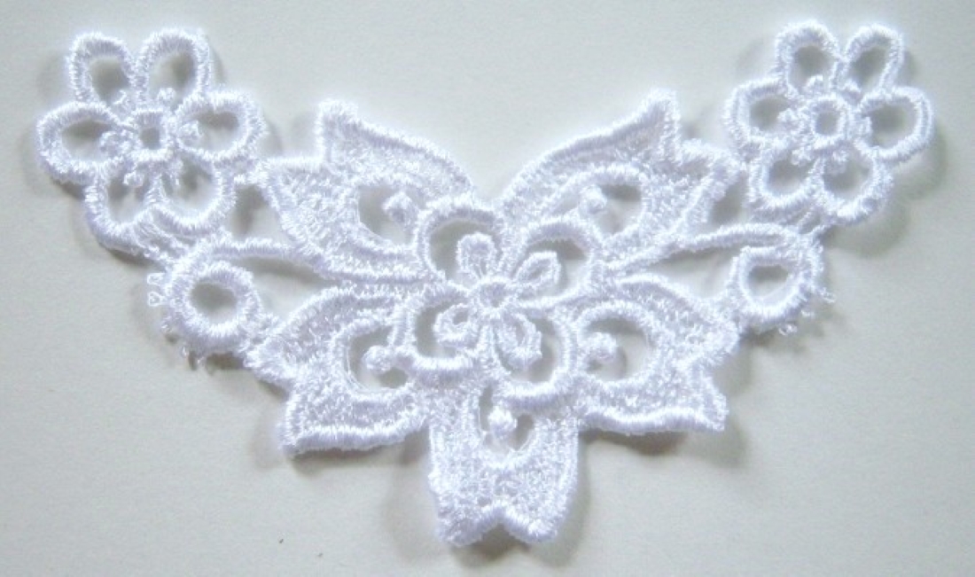 White Floral Venise Lace Applique