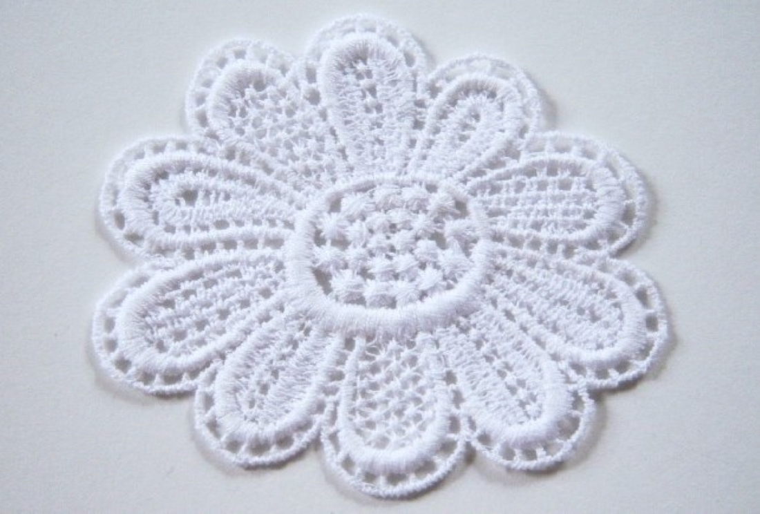 White Flower Venise Lace Applique