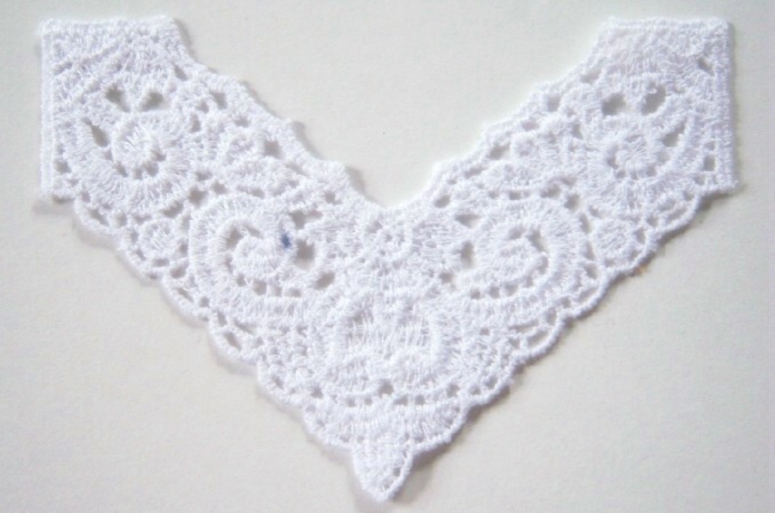 White Cotton Venise Lace Applique