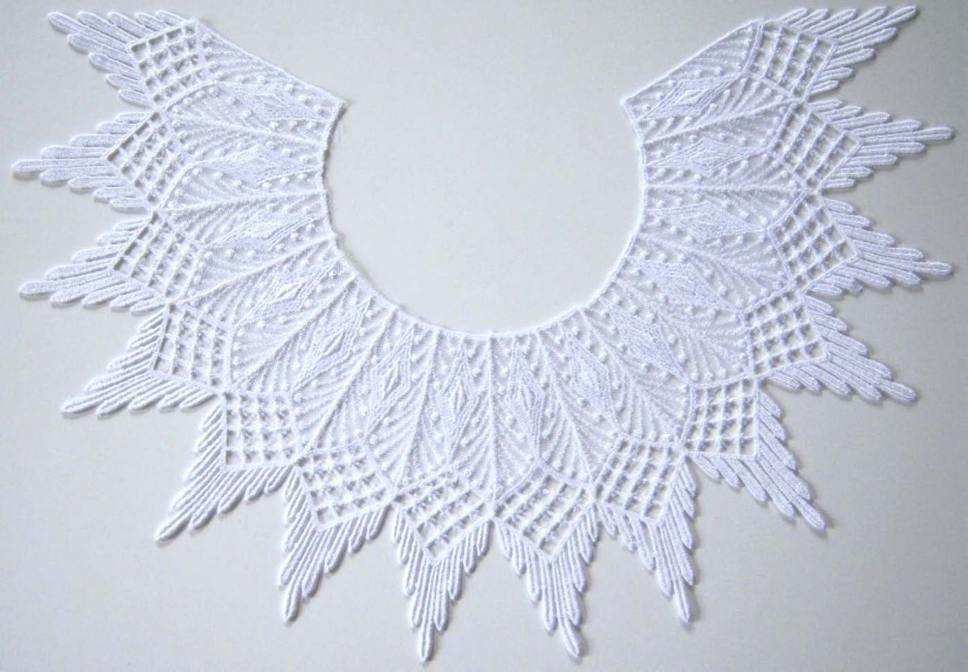 White Venise Lace 6 1/2" x 13 1/2" Yoke