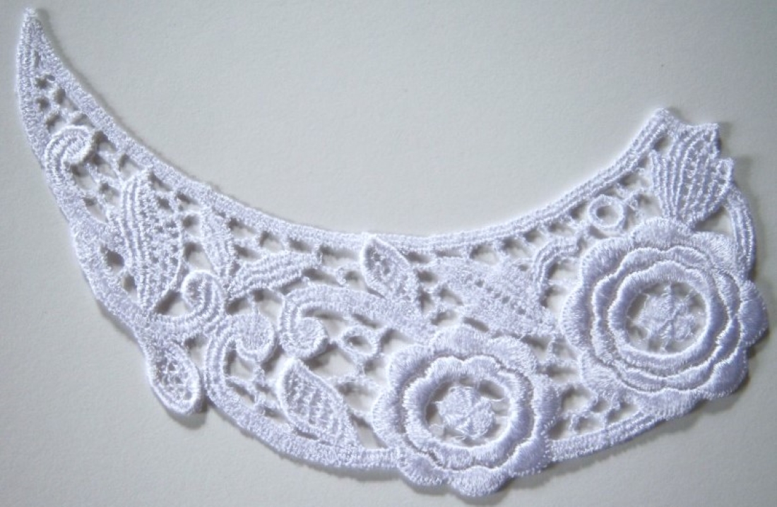 White Venise Lace Rayon Applique