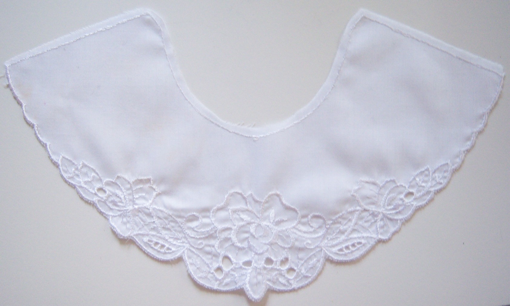 White 12" Embroidered Yoke