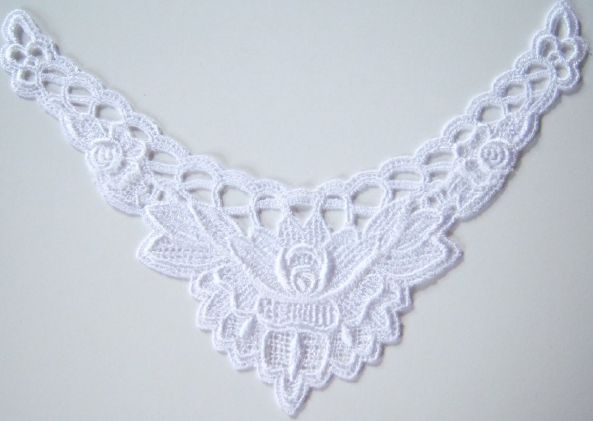 White Venise Lace 5" x 9" Yoke