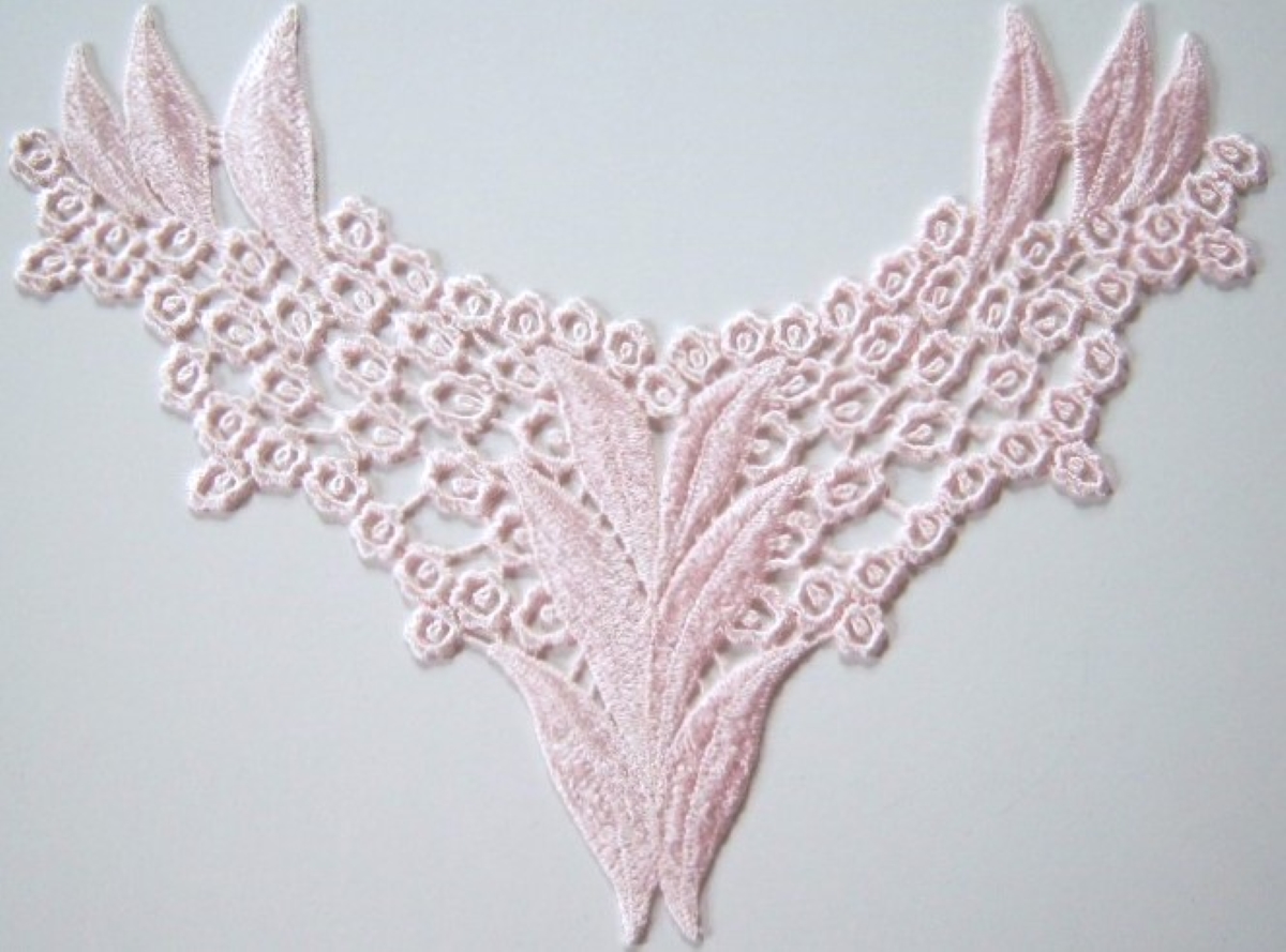 Pearl Pink Venise Lace 8 1/2" x 12" Yoke