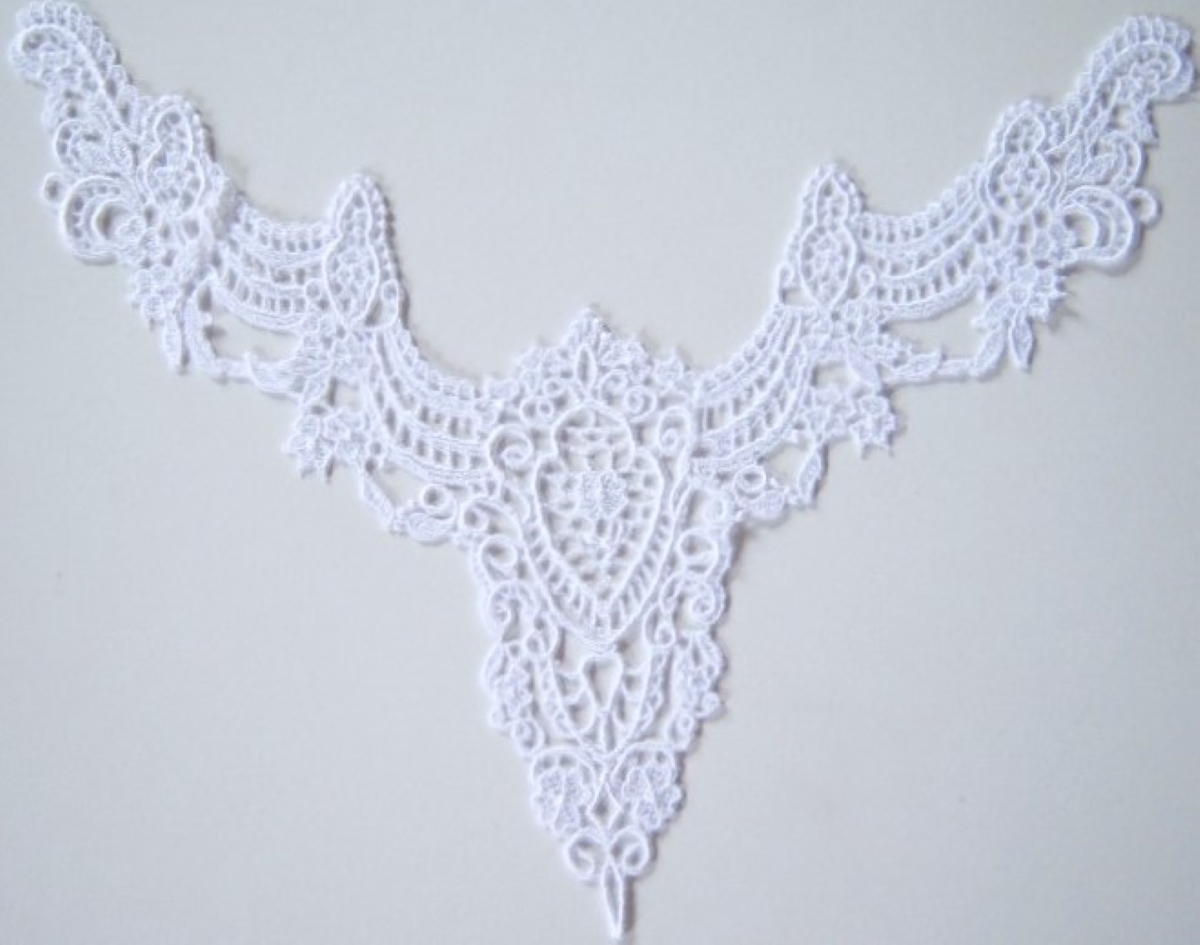 White Venise Lace 9" x 12" Yoke