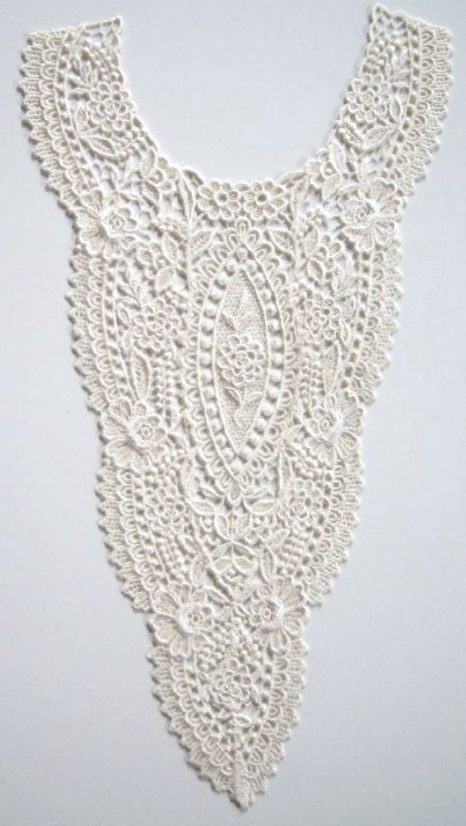 Light Ivory Venise Lace 9" x 18" Yoke