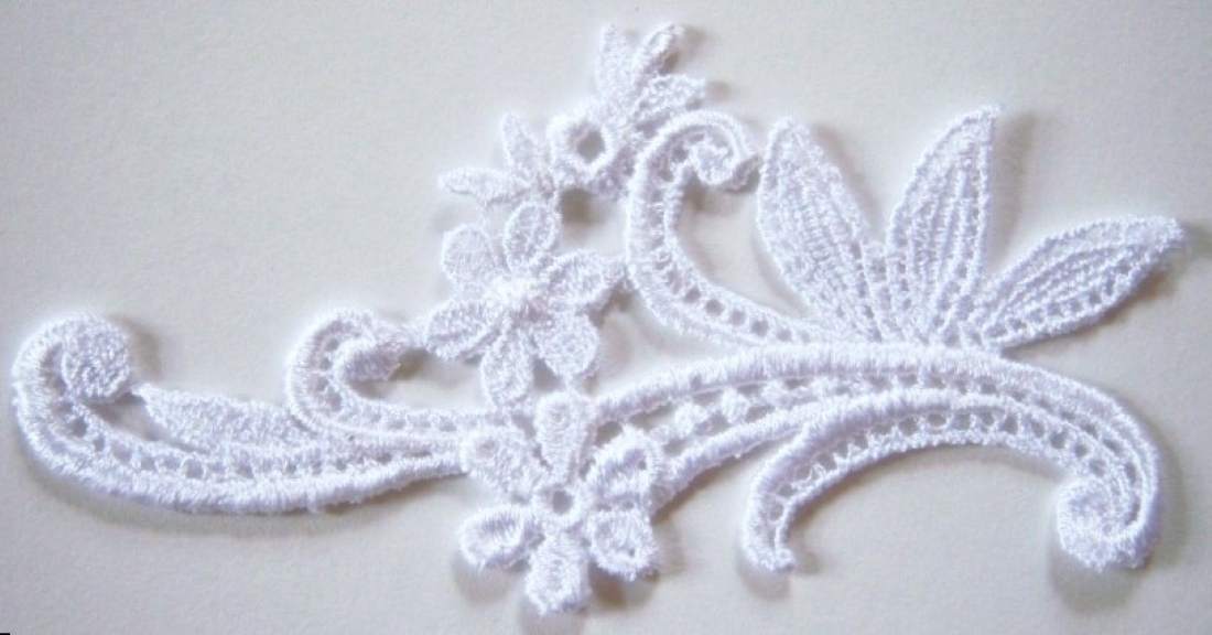 White Motif Venise Lace Applique