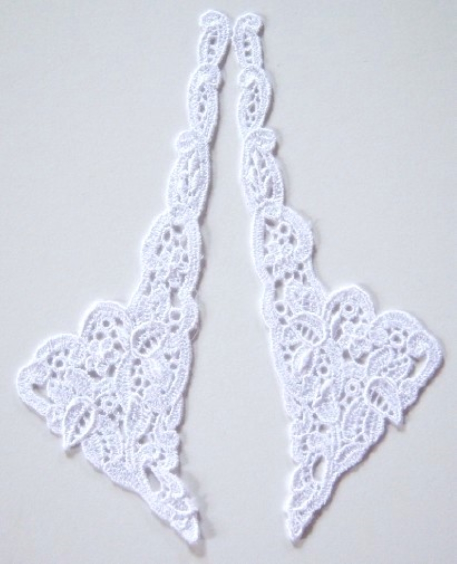 White Venise Lace 3" x 6 3/4" Collar