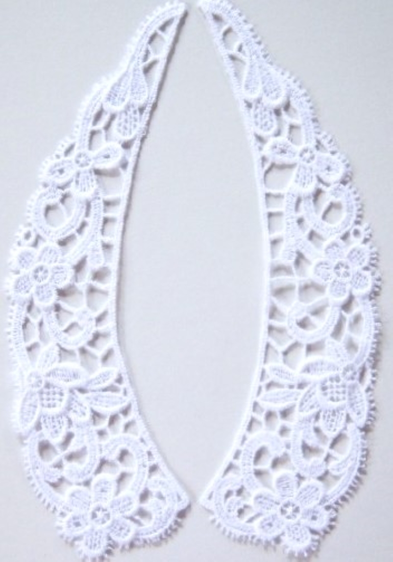 White Venise Lace 1 3/4" x 8 1/2" Collar