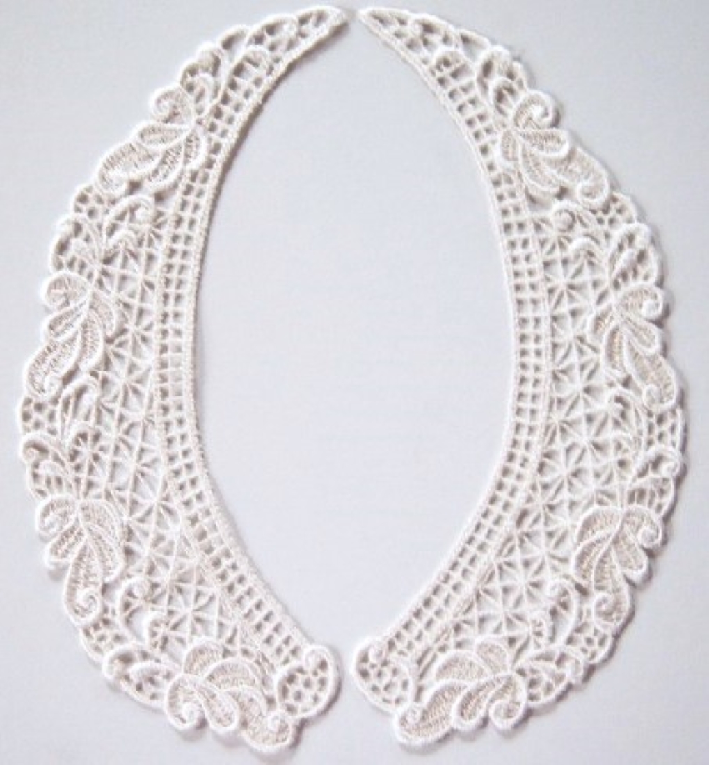 Light Ivory Venise Lace 1 3/4" x 7 1/2" Collar