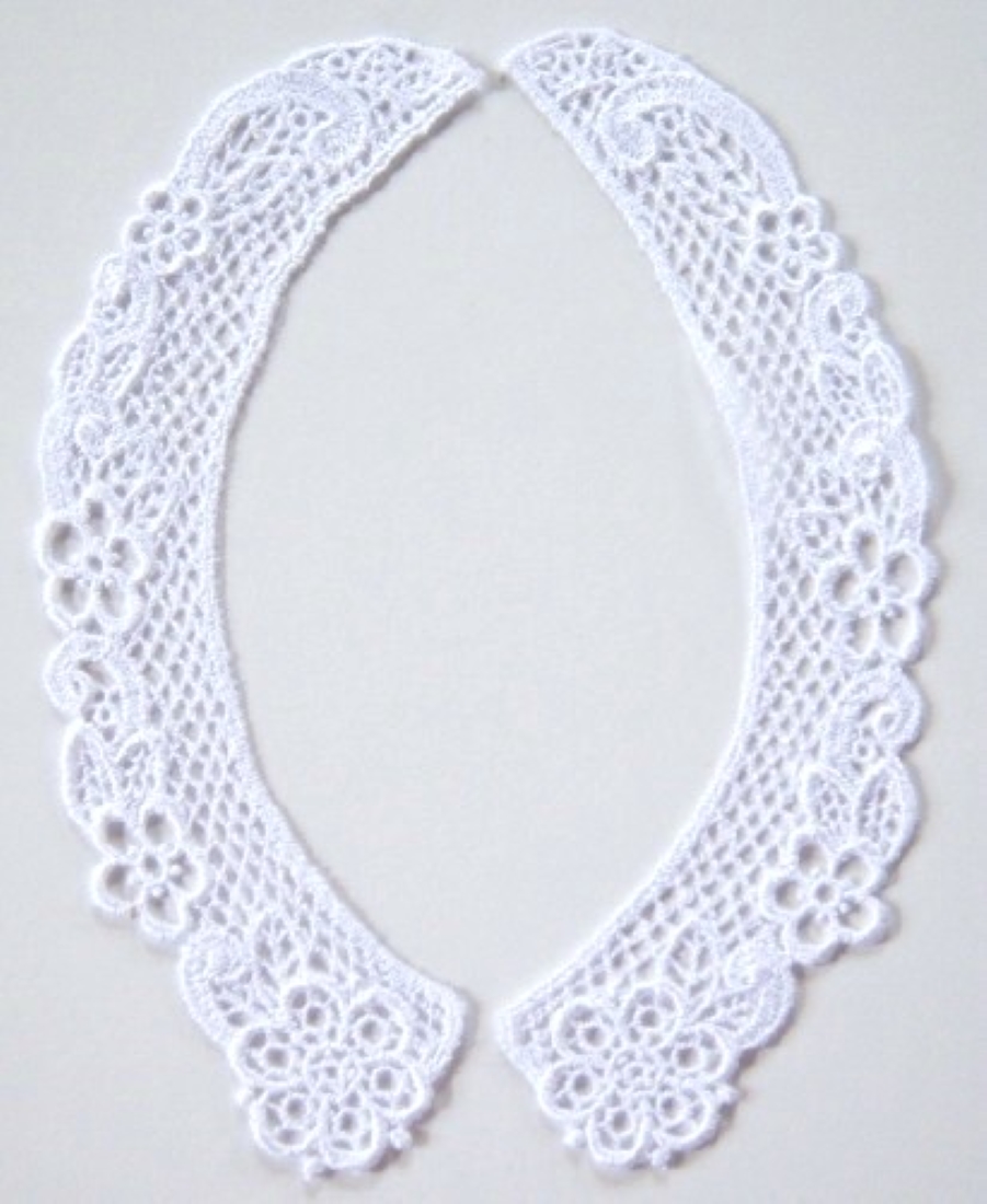 White Venise Lace 1 1/2" x 7 1/2" Collar