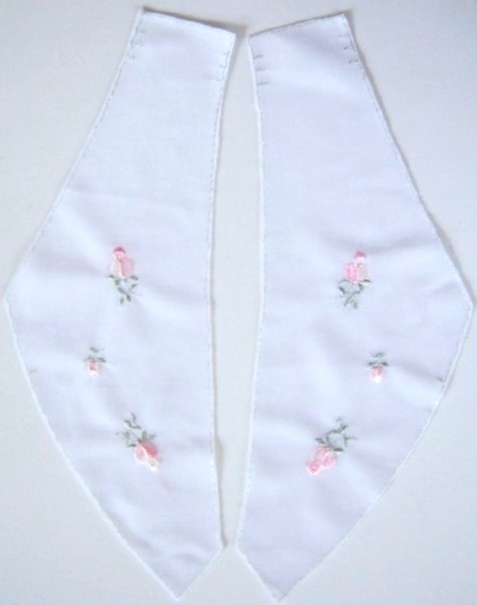 White/Pink Bud 10" Tricot Collar