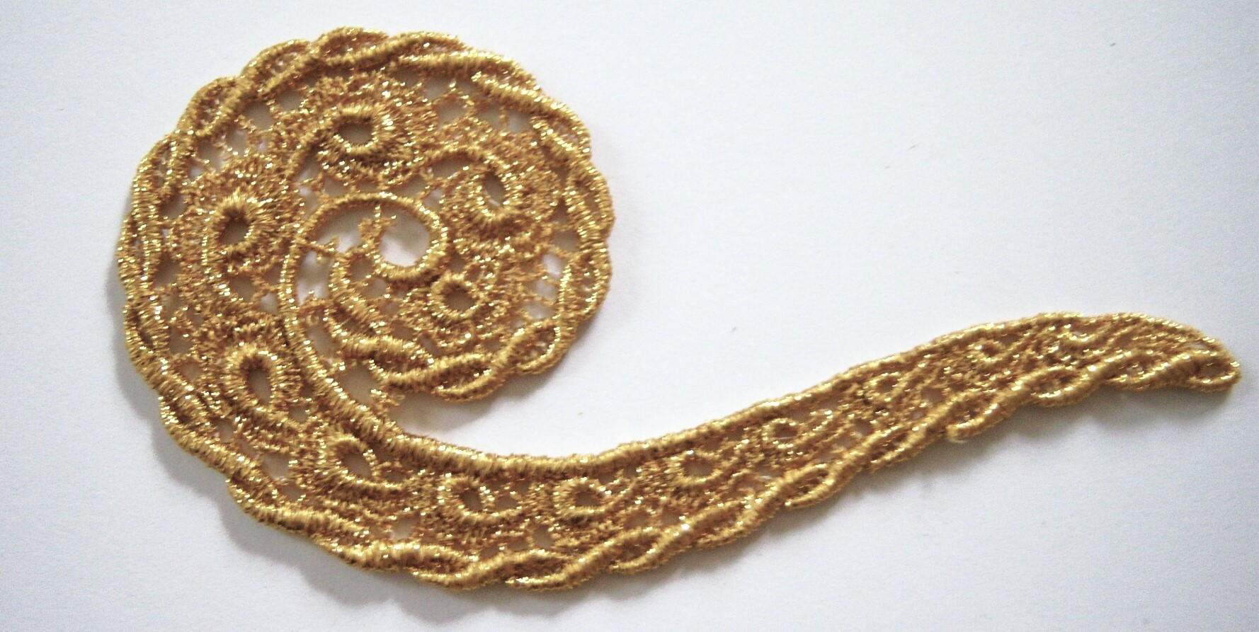 Gold Metallic Venise Lace Applique