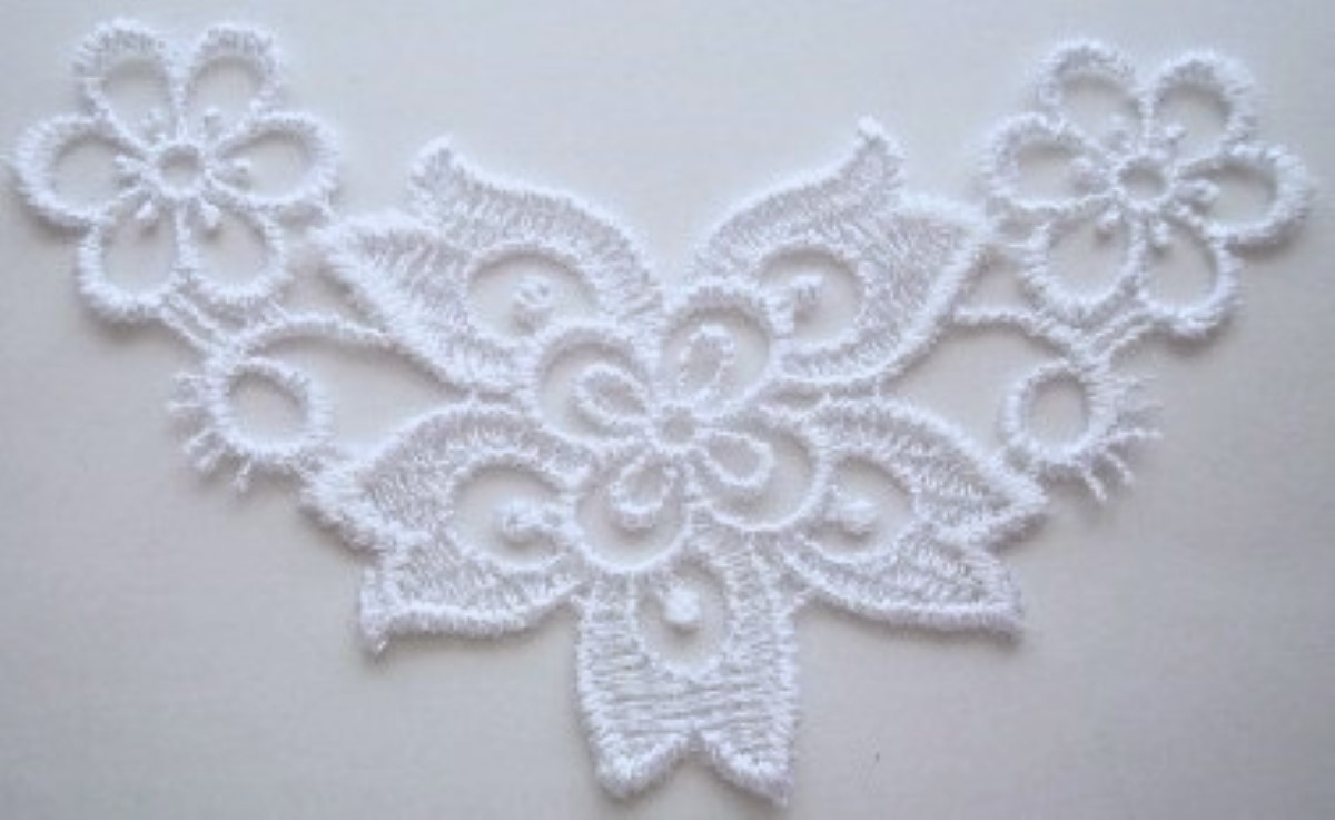 White Flower Venise Lace Applique