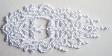 White Cascade Venise Lace Applique