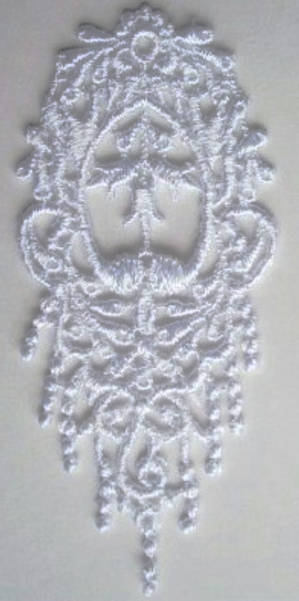 White Cascade Venise Lace Applique