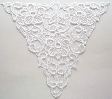 White Triangle Venise Lace Applique