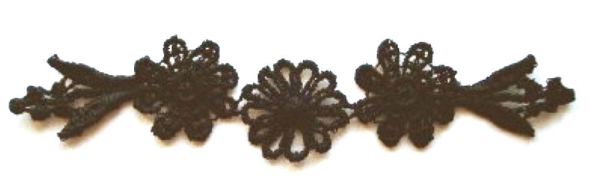 Black Motif Venise Lace Applique