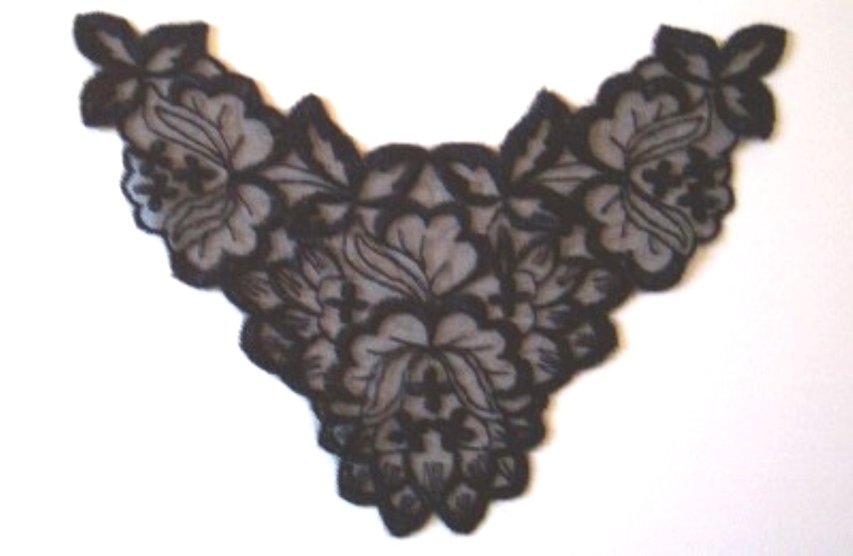 Black 9" Embroidered Applique