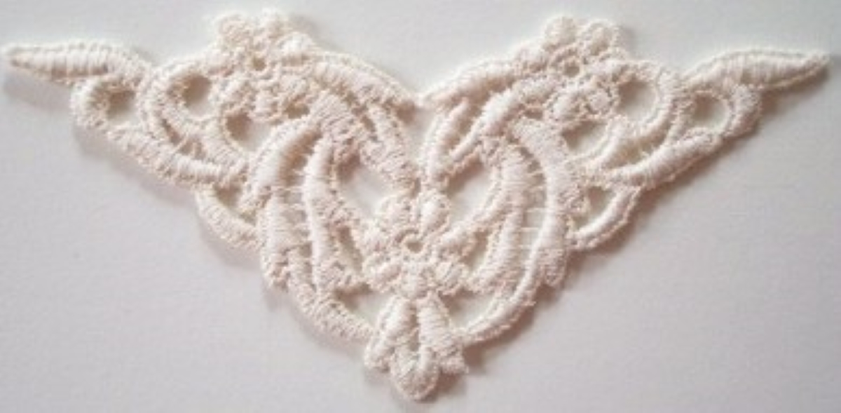 Ivory Corner Venise Lace Applique