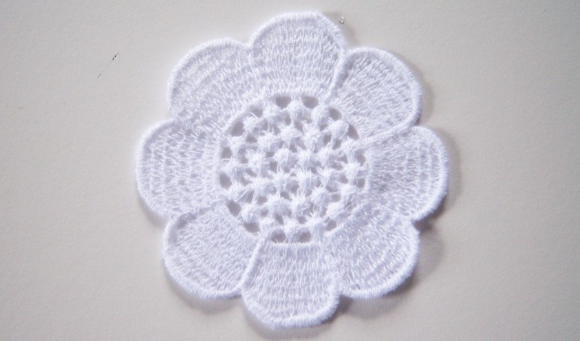 White Flower Venise Lace Applique