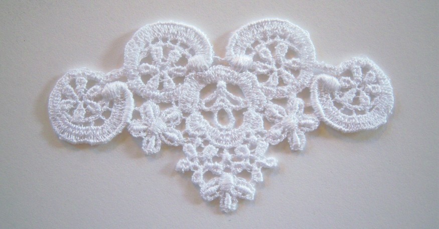 White Motif Venise Lace Applique