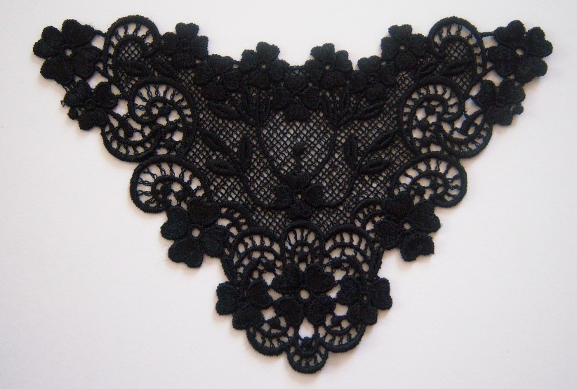 Black Triangle Venise Lace Applique