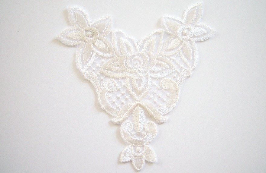 Light Ivory 5" Embroidered Applique