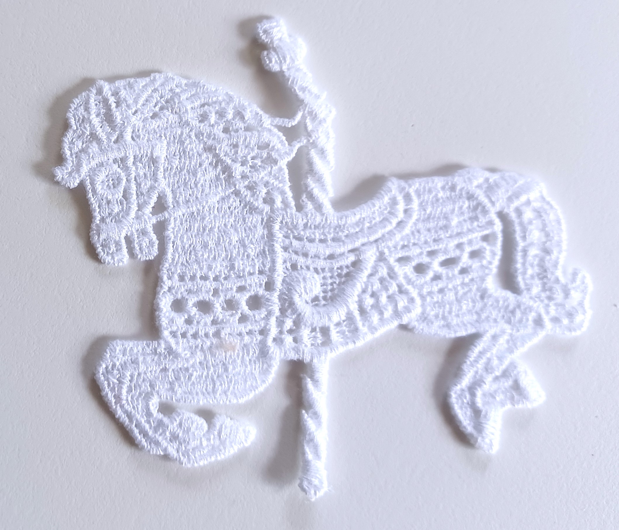 Carousel Horse Venise Lace Applique