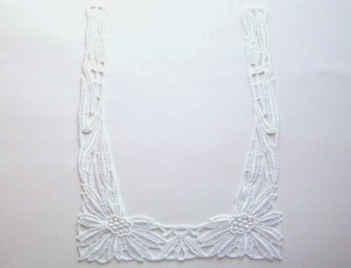 White Venise Lace 8 1/4" x 10" Yoke