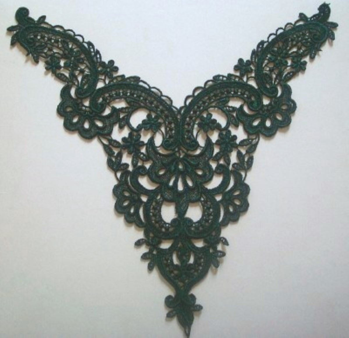 Hunter Green Venise Lace 5 1/2" x 10 1/2" Yoke