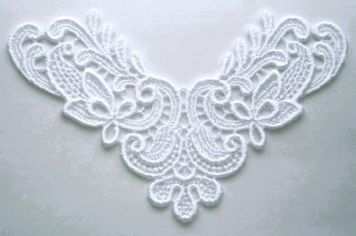 White Yoke Venise Lace Applique