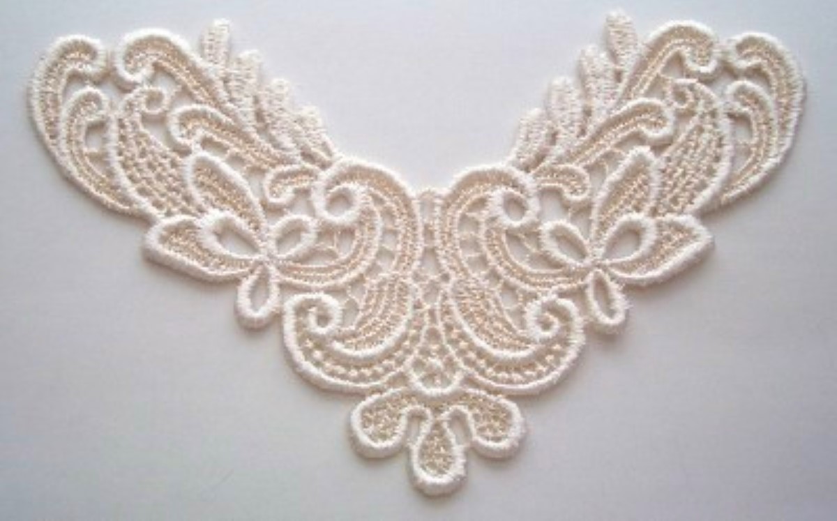 Ivory Yoke Venise Lace Applique