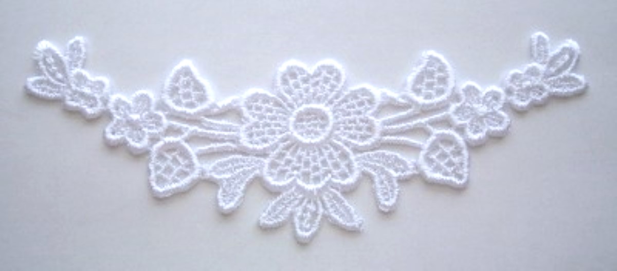 White Yoke Venise Lace Applique