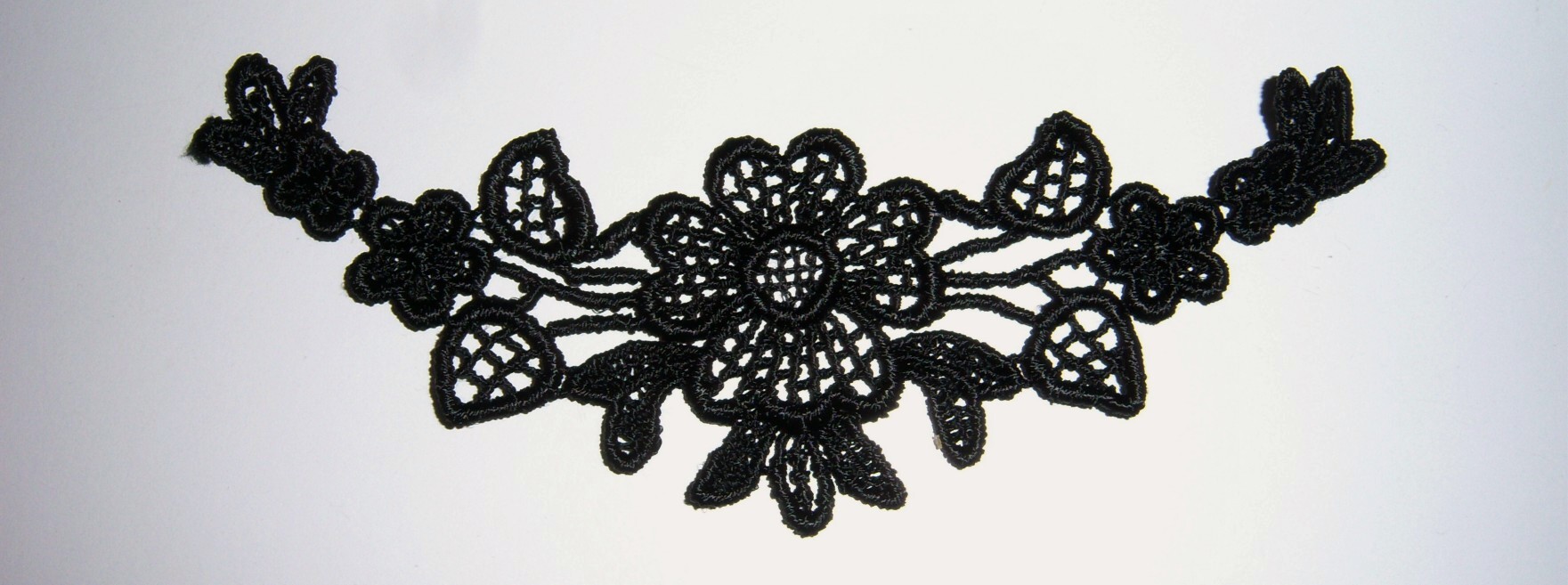 Black Yoke Venise Lace Applique