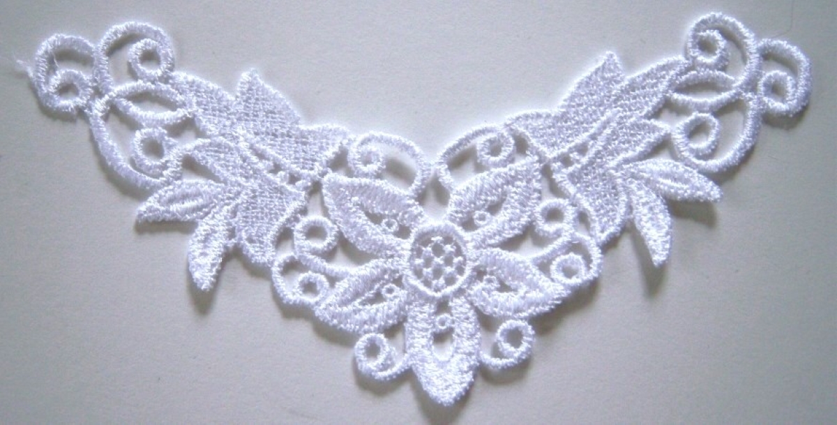 White Yoke Venise Lace Applique