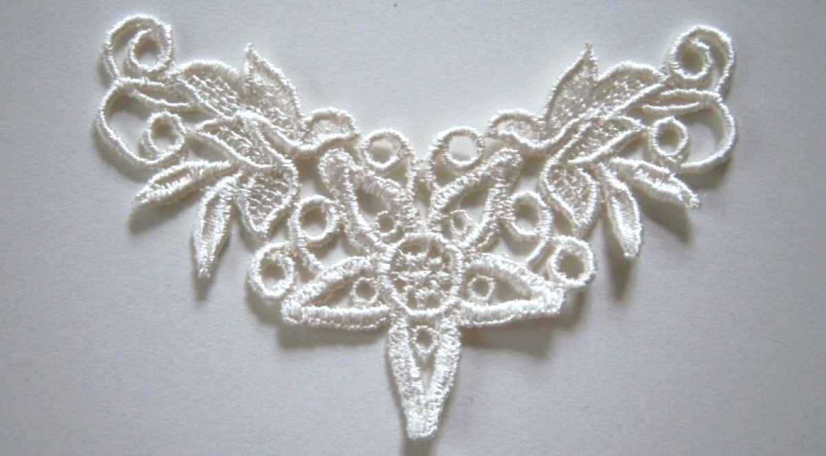 Ivory Star Yoke Venise Lace Applique