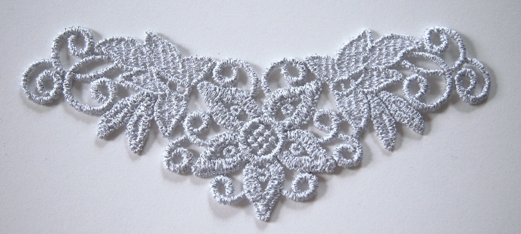 Silver Venise Lace 6" Applique