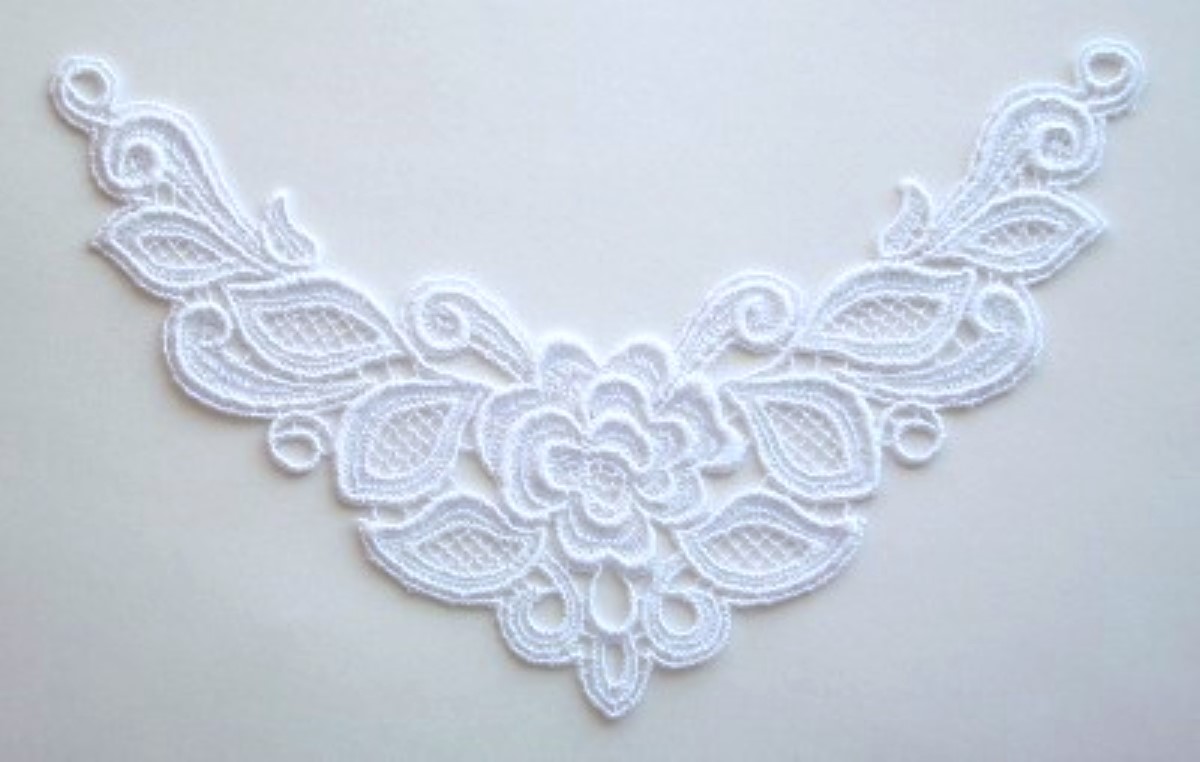 White Venise Lace 5" x 9" Yoke