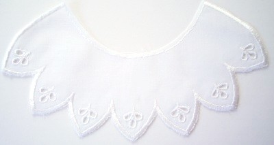 White 3" x 9.5" Embroidered Yoke