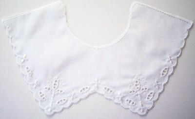 White/White 10 1/2" Embroidered Yoke