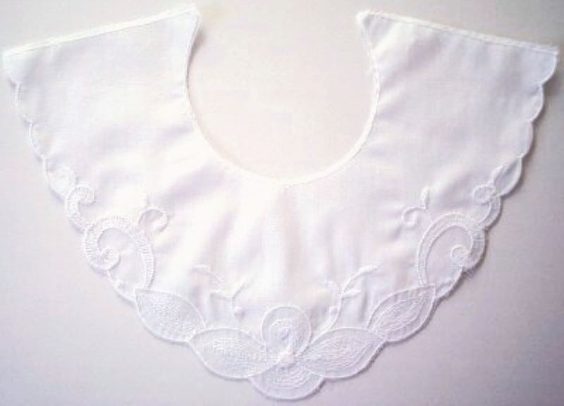 White 11" Embroidered Yoke