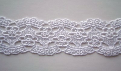 White 1 1/4" Venise Lace